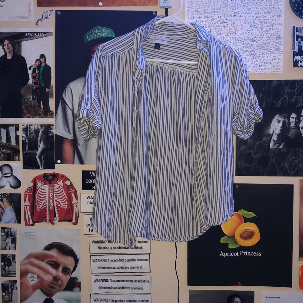 Stripped button up